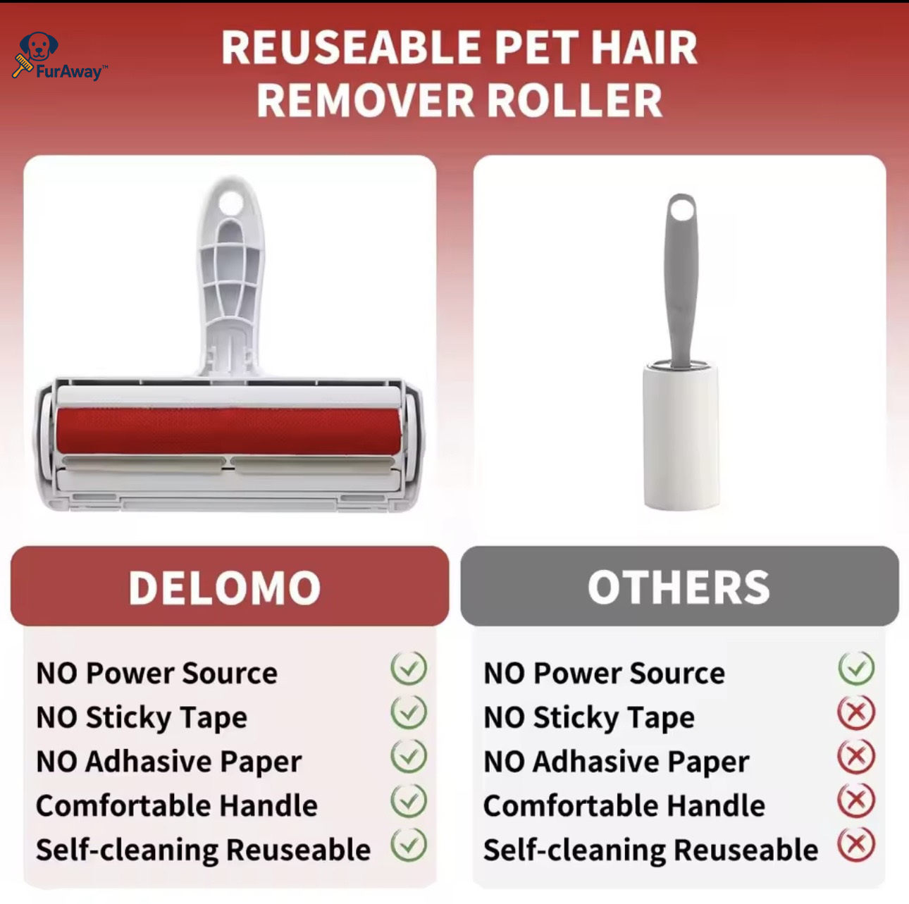 FurAway™ – Racleur magique anti-poils pour animaux